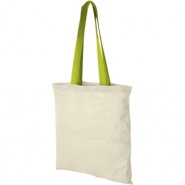 Logo trade advertising products picture of: Nevada 100 g/m² cotton tote bag coloured handles 7L